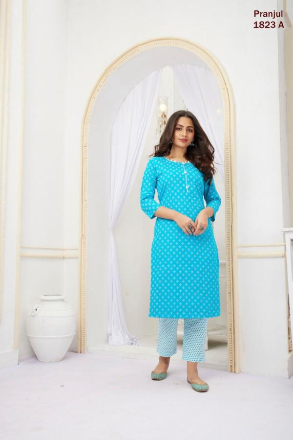 Pranjul Pihu Vol-18 Cotton Designer Exclusive Kurrti pent Collection